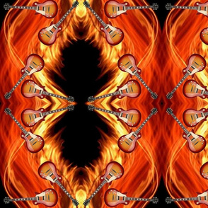 Guitars_Flames_7x9 Mirror