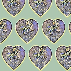 Lilac Foil Illuminated Heart Candy Box