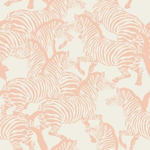 Zebra Stampede in Peachy Pink