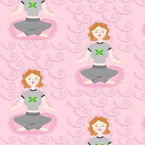 Meditate / Yoga Pants Pink / Affirmations 