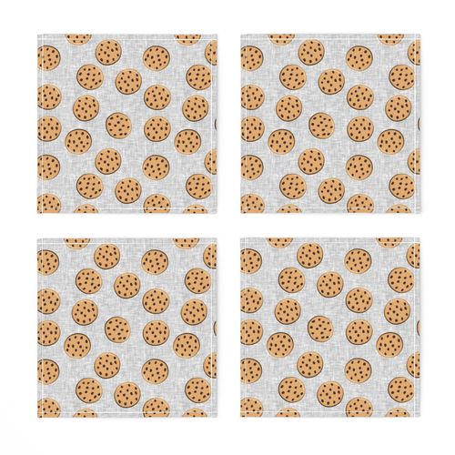 chocolate chip cookies - grey linen - LAD20