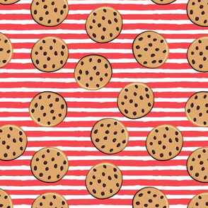 chocolate chip cookies - red stripes - LAD20