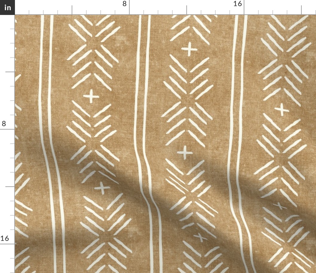 mud cloth arrow stripes - golden ecru - mudcloth tribal - LAD20
