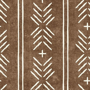 mud cloth arrow stripes - coffee - mudcloth tribal - LAD20