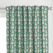 shih tsu hawaiian fabric - dog hawaiian fabric, hawaiian shirt fabric, dog fabric - turquoise