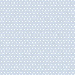 6" White Polka Dots with Blue Back