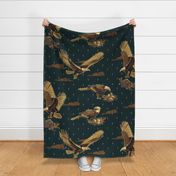 Eagles Soaring Through Life | Large |  Deep Teal Green