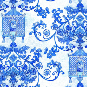 Blue Meadow Chinoiserie 29" 