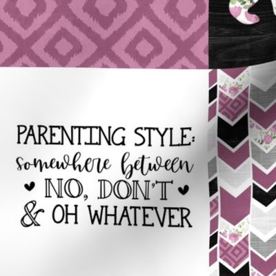 Momlife//Coffee//Merlot - Wholecloth Cheater Quilt