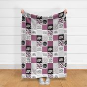 Momlife//Coffee//Merlot - Wholecloth Cheater Quilt