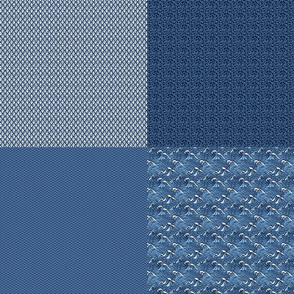 Tiny Japanese Patterns in Dark Blue