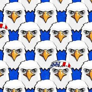 one cool eagle - bald eagles - flag bandanas - blue - LAD20