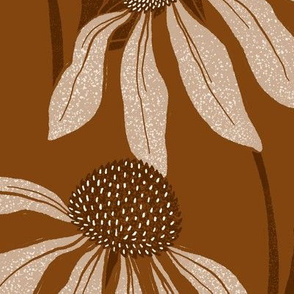 Echinacea in Chocolate Brown, Very Large