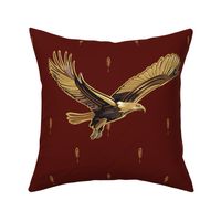 21” Eagle Soaring | Deep Cranberry Red
