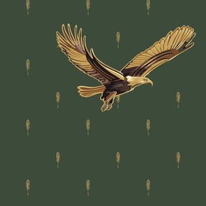 21” Eagle Soaring | Olive Green