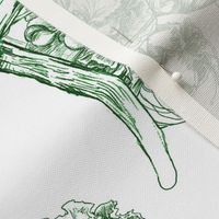 Green Monkey Toile - Green