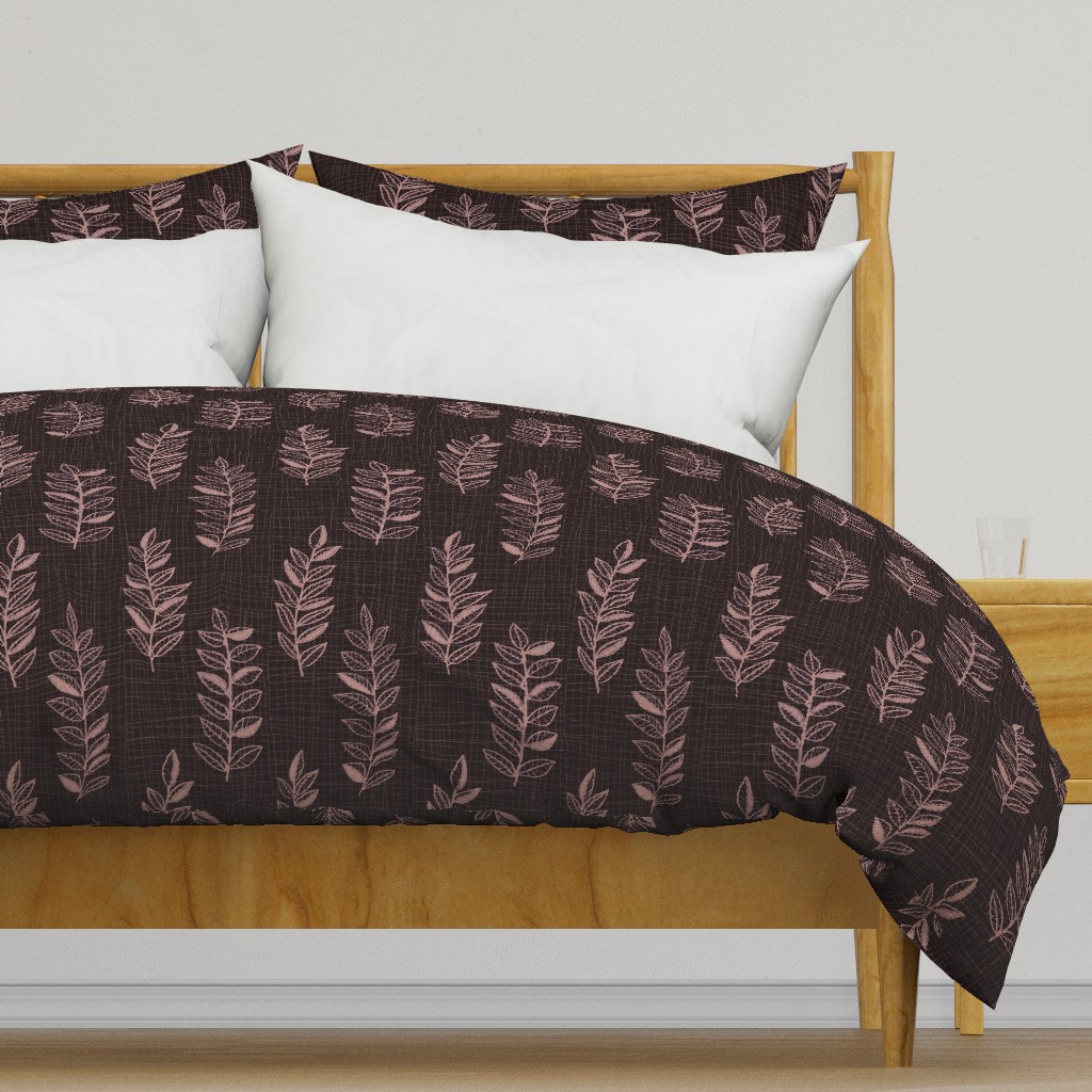 Jumbo Linen Branches-dark brown