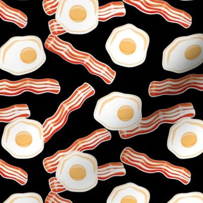 bacon and eggs - black - LAD20