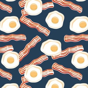 bacon and eggs - dark blue - LAD20