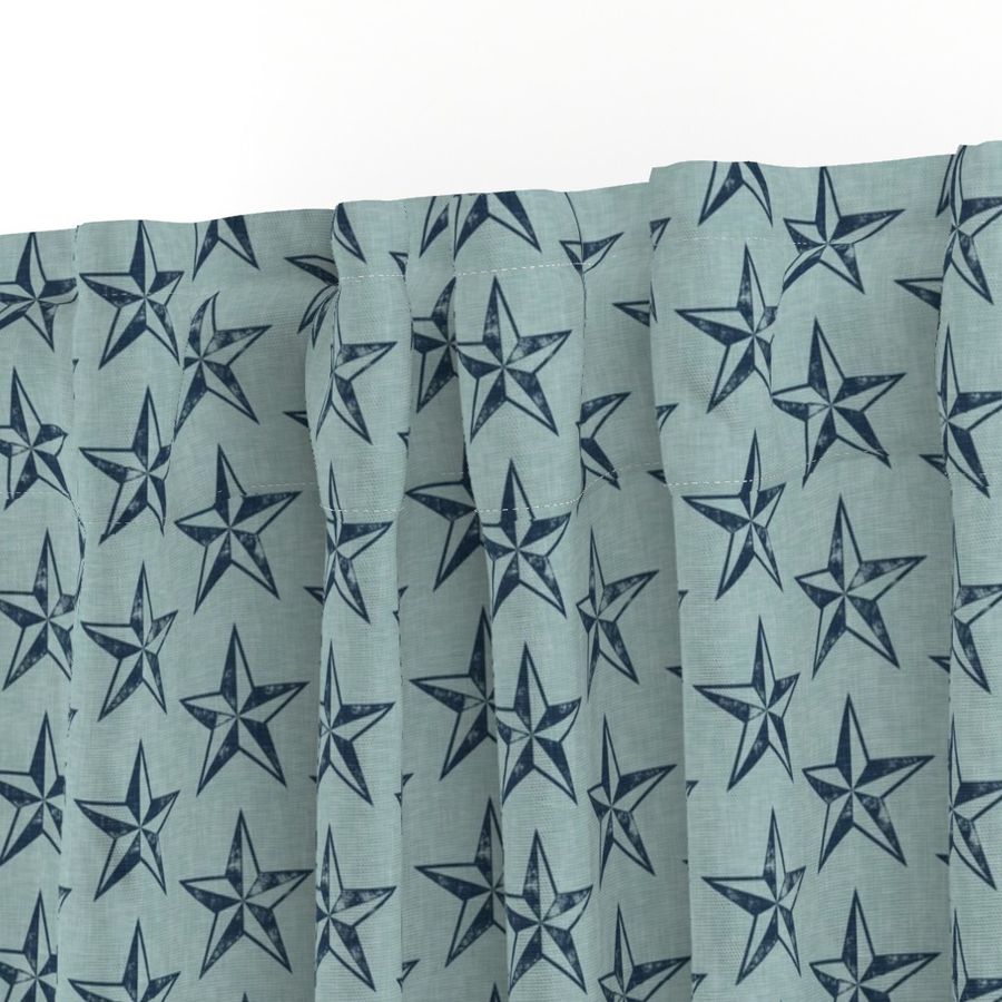 nautical stars - blue on dusty blue - LAD20