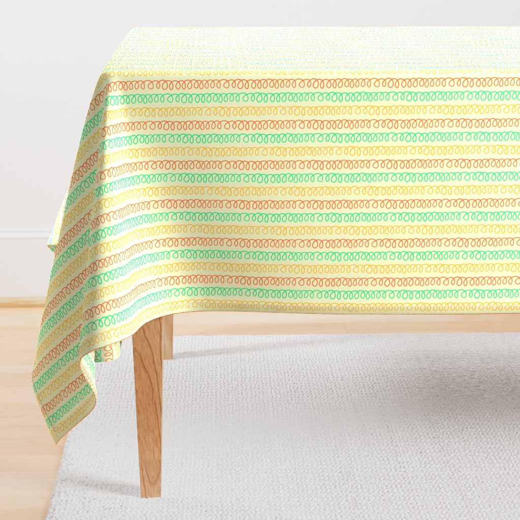 Spiralbound Stripe - Citrus on Cream