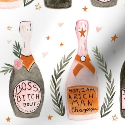 Female Icon Champagne Bottles - Medium