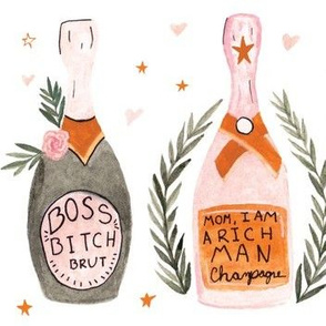 Female Icon Champagne Bottles - Medium