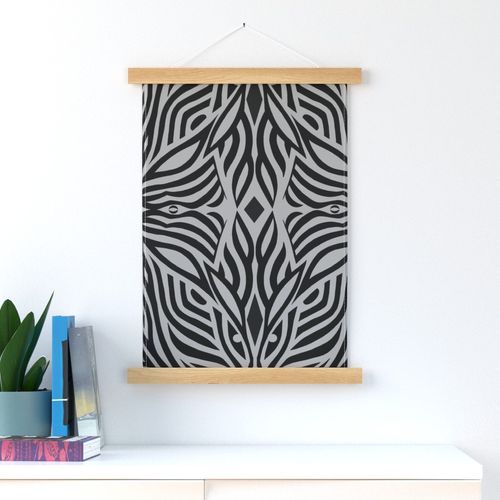 Modern Zebra Black and Gray