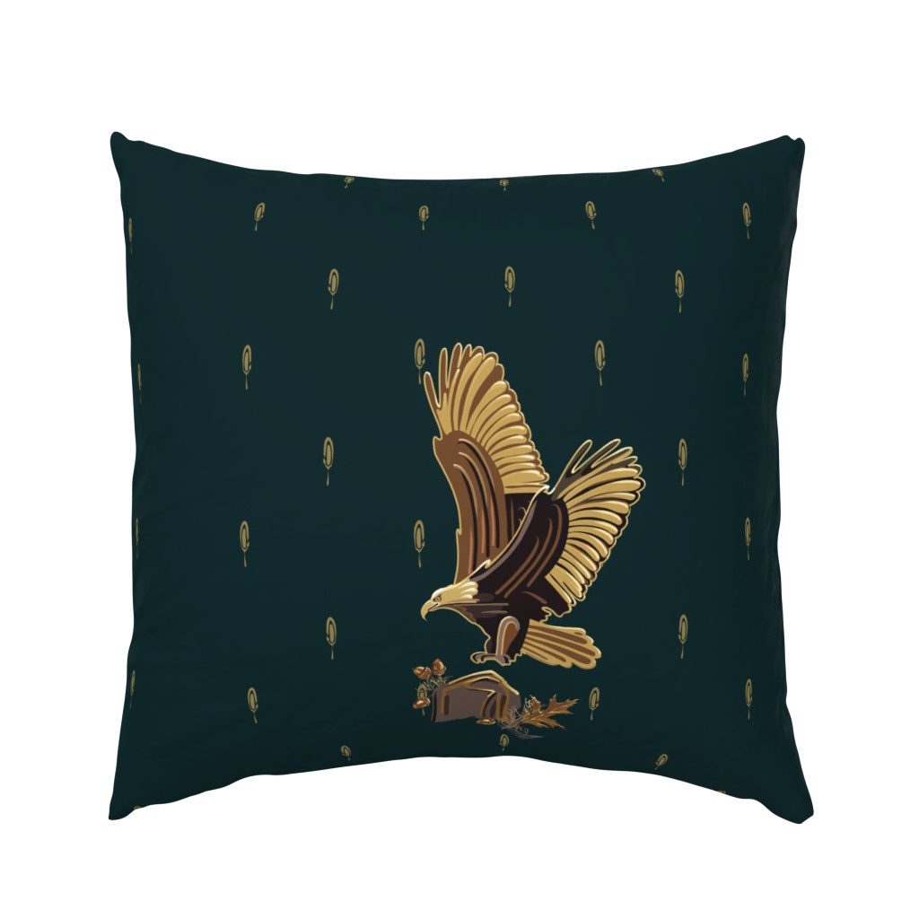 21” Eagle Landing | Deep Teal Green