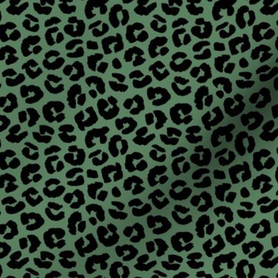 Chunky fat leopard print animals fur modern Scandinavian style raw brush  abstract trend cameo green