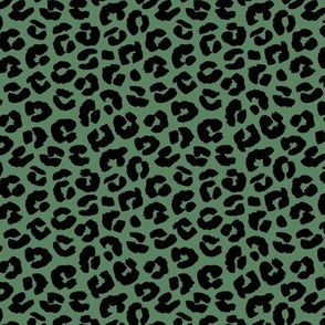 Chunky fat leopard print animals fur modern Scandinavian style raw brush  abstract trend cameo green