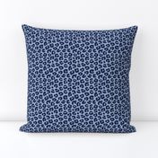 Chunky fat leopard print animals fur modern Scandinavian style raw brush  abstract trend blue navy