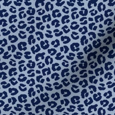 Chunky fat leopard print animals fur modern Scandinavian style raw brush  abstract trend blue navy