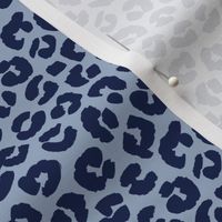 Chunky fat leopard print animals fur modern Scandinavian style raw brush  abstract trend blue navy