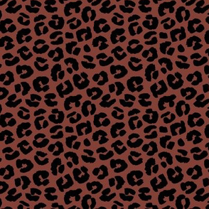 Chunky fat leopard print animals fur modern Scandinavian style raw brush  abstract trend stone red neutral
