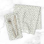 Chunky fat leopard print animals fur modern Scandinavian style raw brush  abstract trend eucalyptus sage green summer