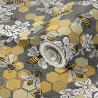 Save The Honey Bees - Grey - Small