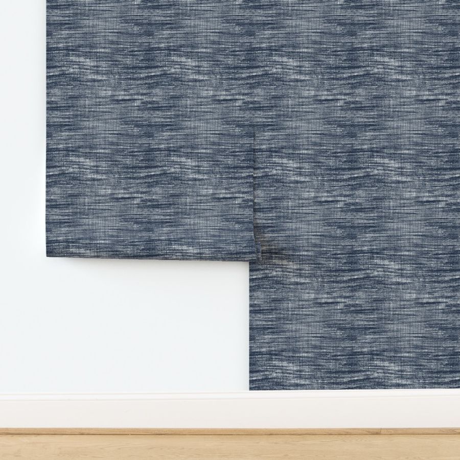 Coarse linen texture- sheer navy SCALE UPDATED