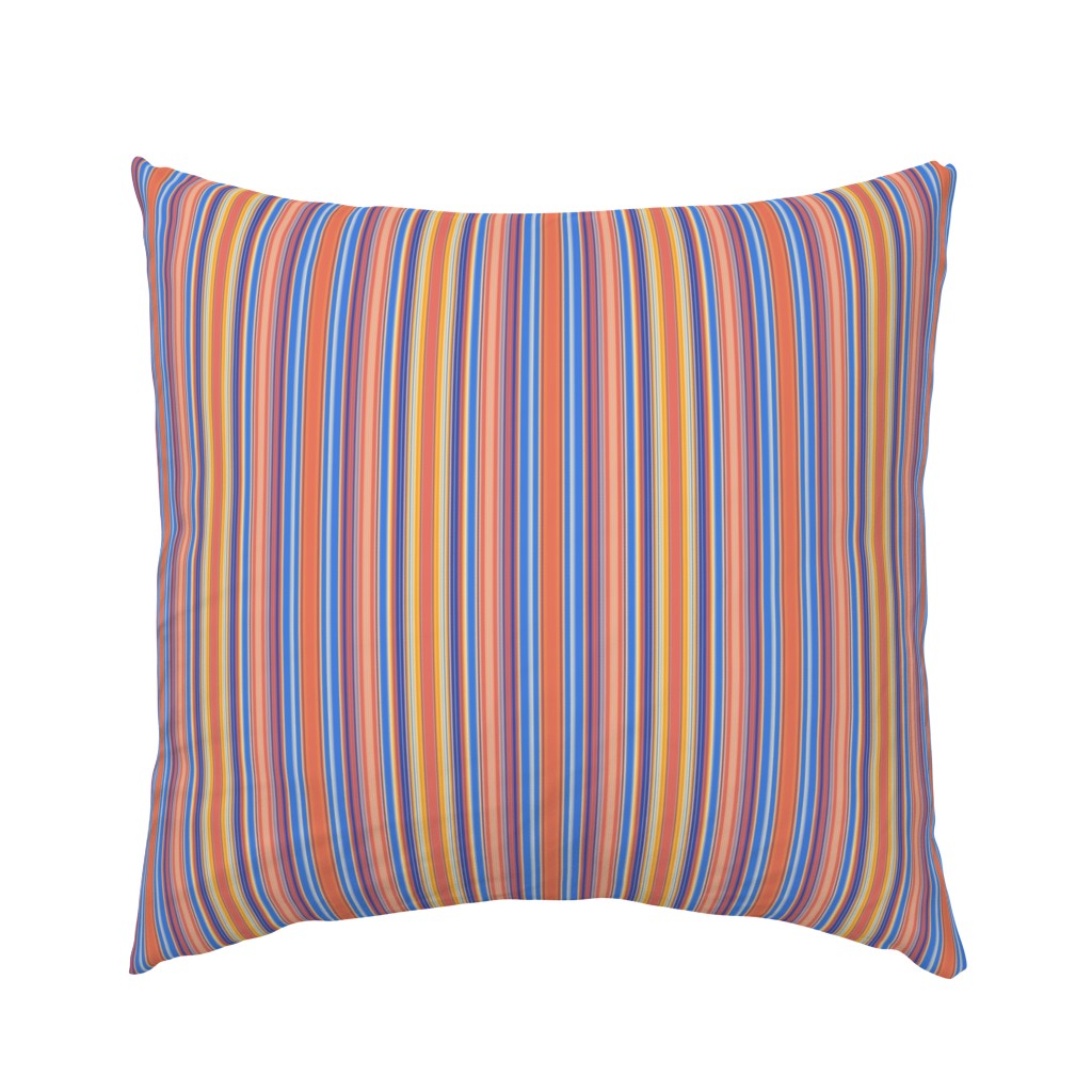 Narrow Orange Blue Yellow Stripes