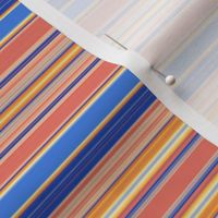 Bright Orange and Blue Horizontal Stripes