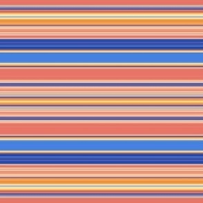 Bright Orange and Blue Horizontal Stripes