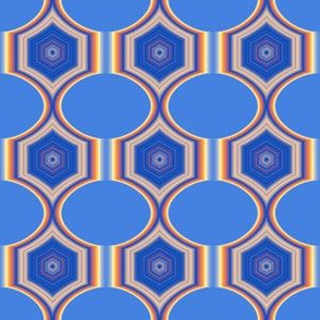 Blue and Orange Moroccan Tile