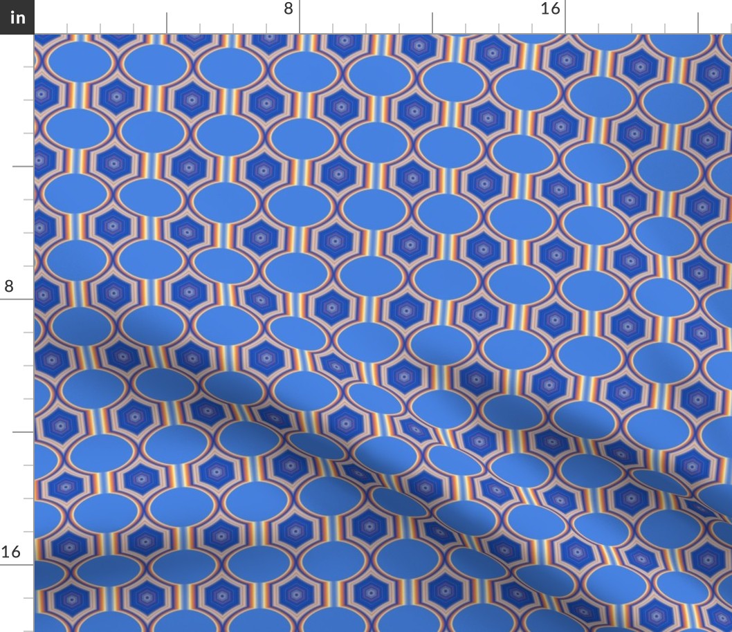 Blue and Orange Moroccan Tile