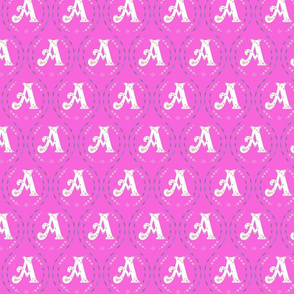 monogram A pink