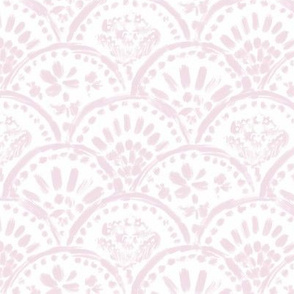 Chinese Light pink Scalloped wave 7”