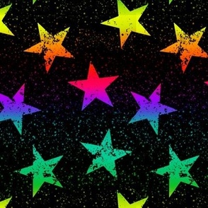 Rainbow stars splat medium