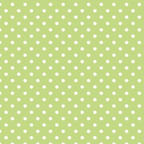 polka dots fluffy green