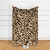 leopard print fabric - large leopard print, cheetah print, animal print, painted fabric, abstract fabric, nursery leopard print - tan