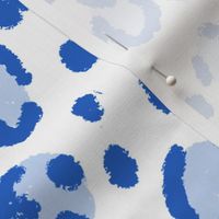 leopard print fabric - large leopard print, cheetah print, animal print, painted fabric, abstract fabric, nursery leopard print - blue
