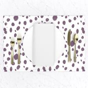 painted dots fabric - spots, painted polka dots, dalmatian print, animal print, nursery fabric, baby fabric - mauve